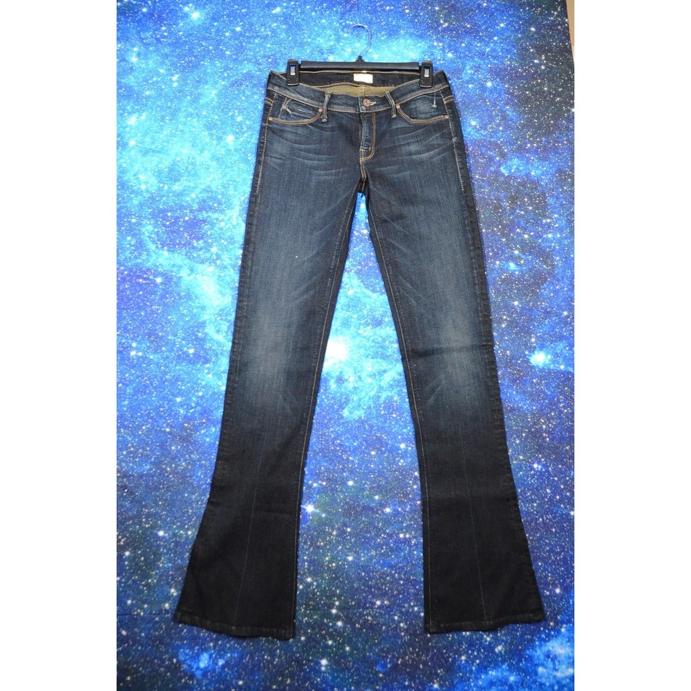 Mother Jeans Runaway Womens Blue Dark Wash Flare Bootcut Low Rise 28x34 Sample